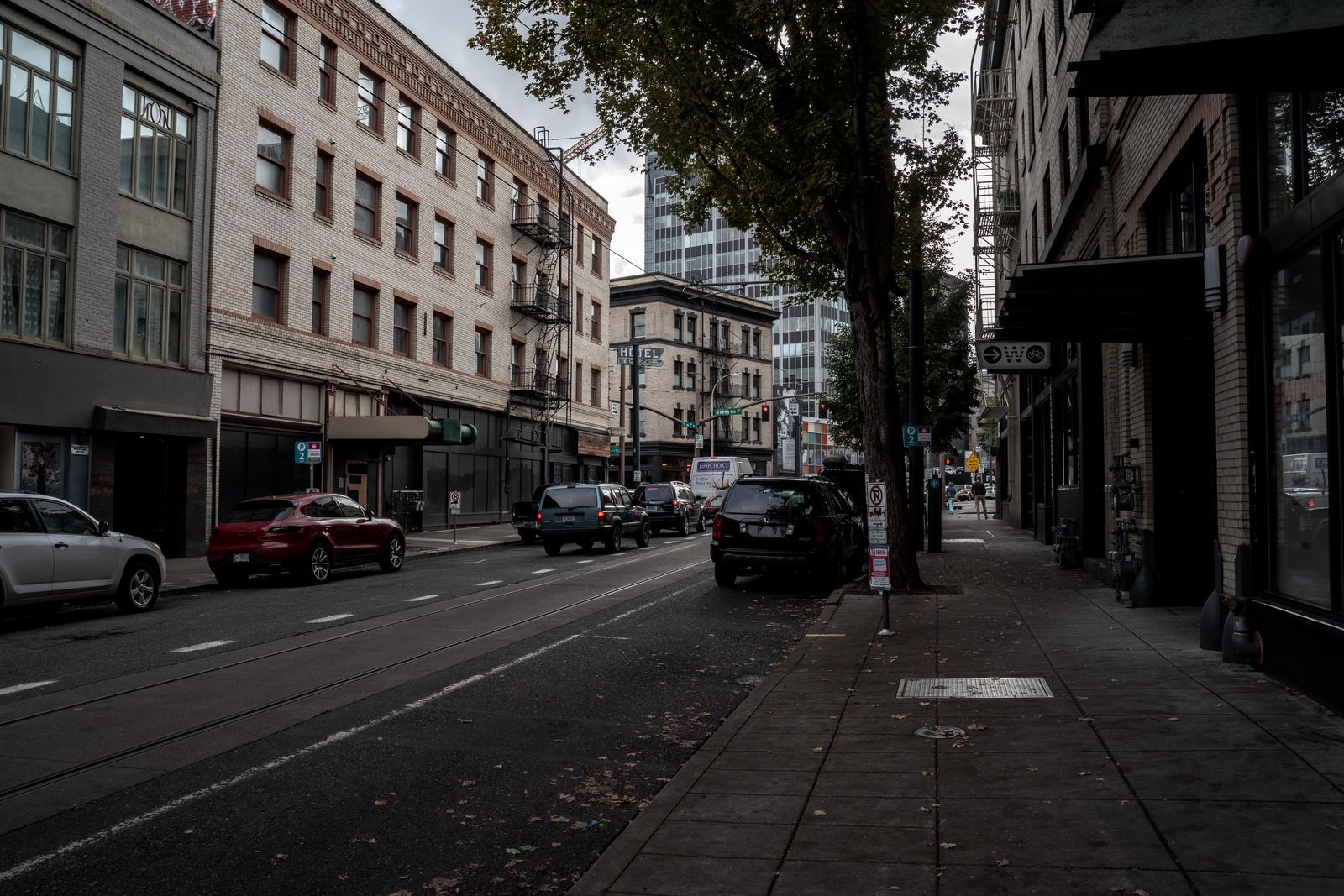 A street scene in Portland, near Buckman